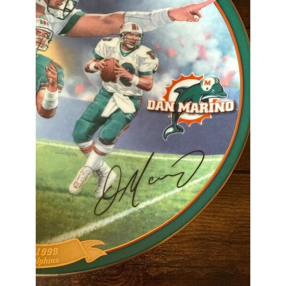 Dan Marino Dolphins Field General Collector Plate By Bradford Exchange Vintage - Picture 2 of 10